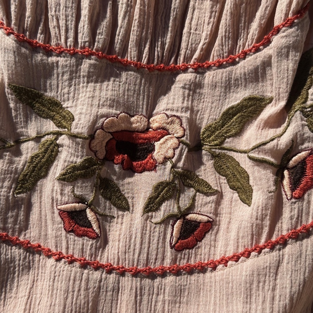 Chasing Unicorns Peach Embroidered Dress - Picture 7 of 11